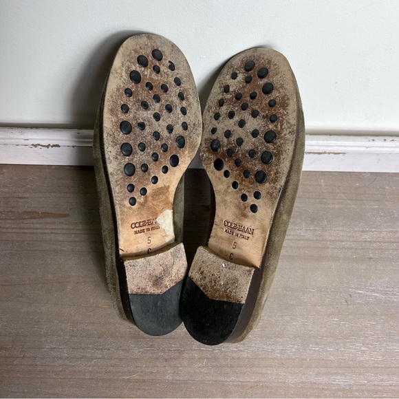 Cole Haan Vintage Made In Italy Womens Brown Suede Loafers Size 5 - Picture 5 of 8
